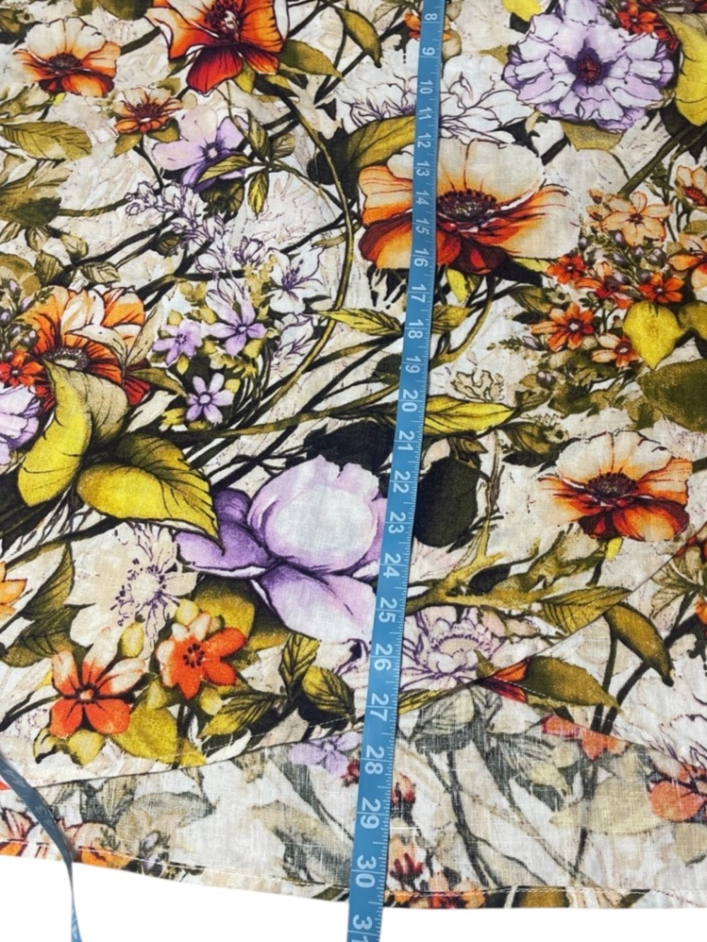 Chico's Linen Floral Wrap Skirt Size 4 (US 20/22) Botanical Print Summer Resort - Picture 5 of 16